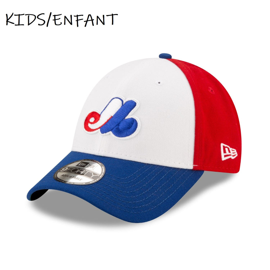 Casquette de baseball New Era® 9FORTHY pour tout-petits, équipe de baseball MLB® des Expos de Montréal - Tricolore