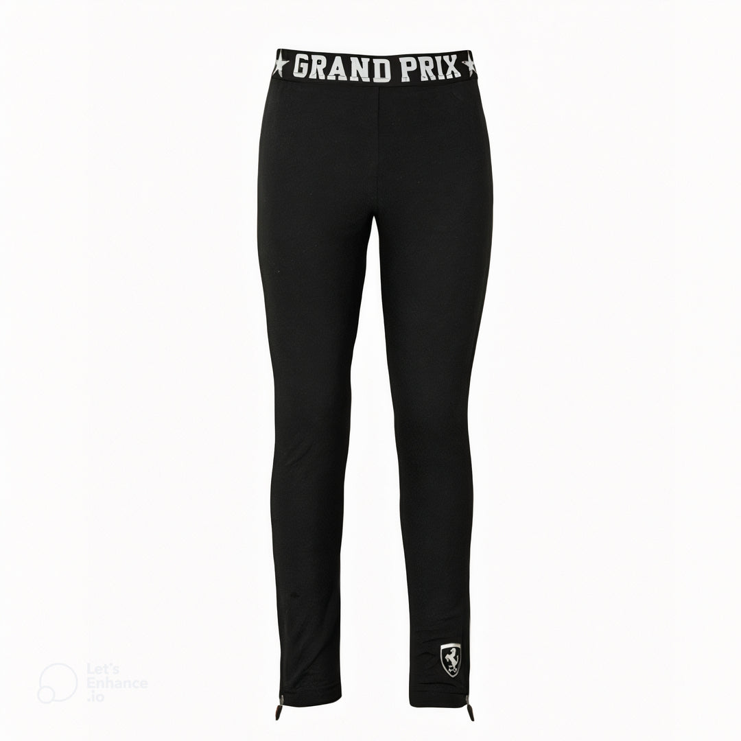 Scuderia Ferrari Pre-Teen Girl Youth Tights Leggings Yoga Dance Pants - Black