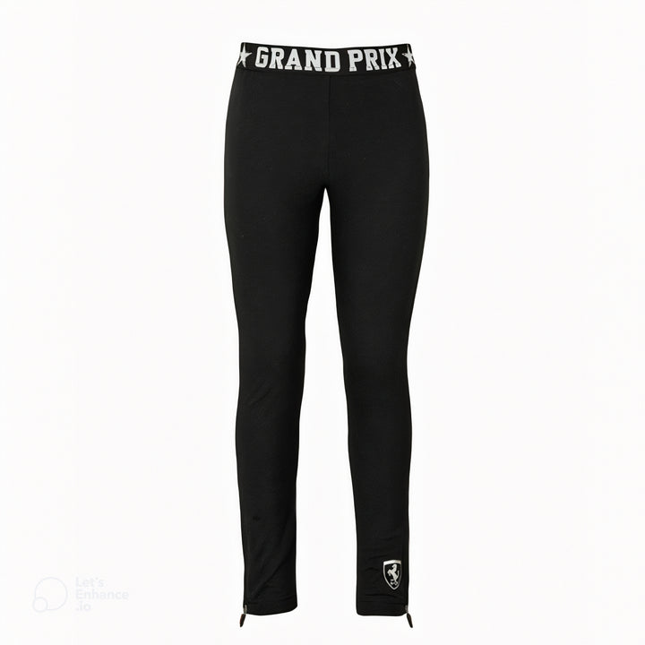 Scuderia Ferrari Pre-Teen Girl Youth Tights Leggings Yoga Dance Pants - Black