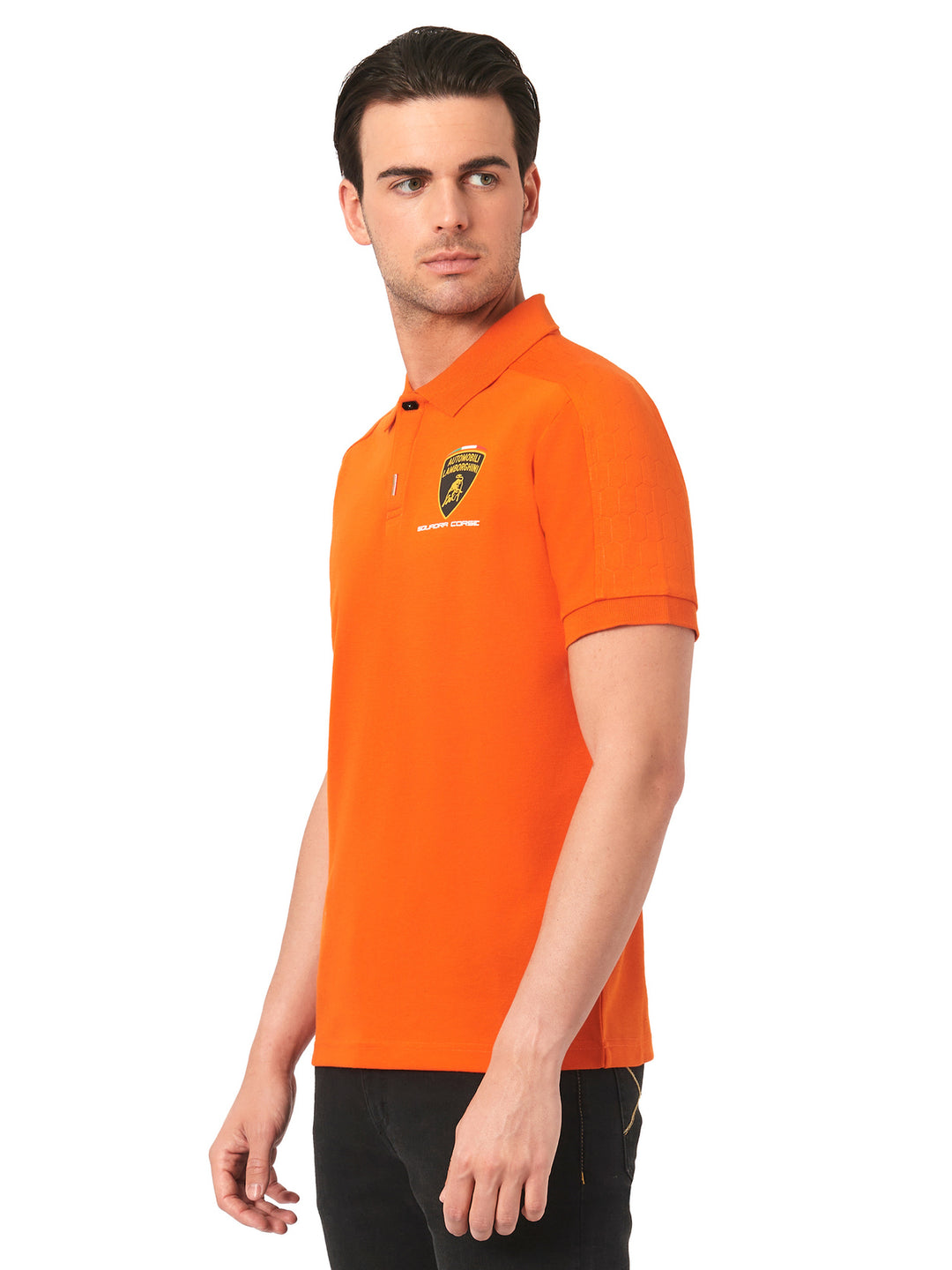 Automobili Lamborghini Travel Men's Polo Shirt - Orange