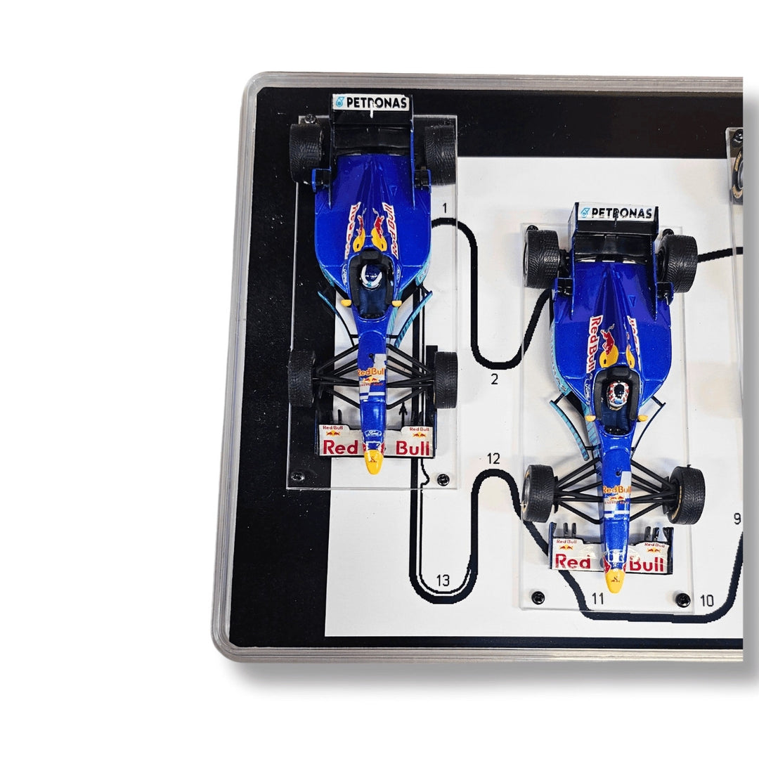 1996 Sauber Petronas Red Bull Ford C15 Hungarian GP Test 1:43 4-Car Diorama Set - Left
