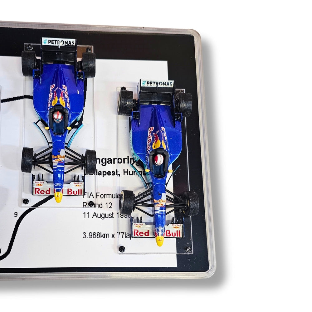 1996 Sauber Petronas Red Bull Ford C15 Hungarian GP Test 1:43 4-Car Diorama Set - Right