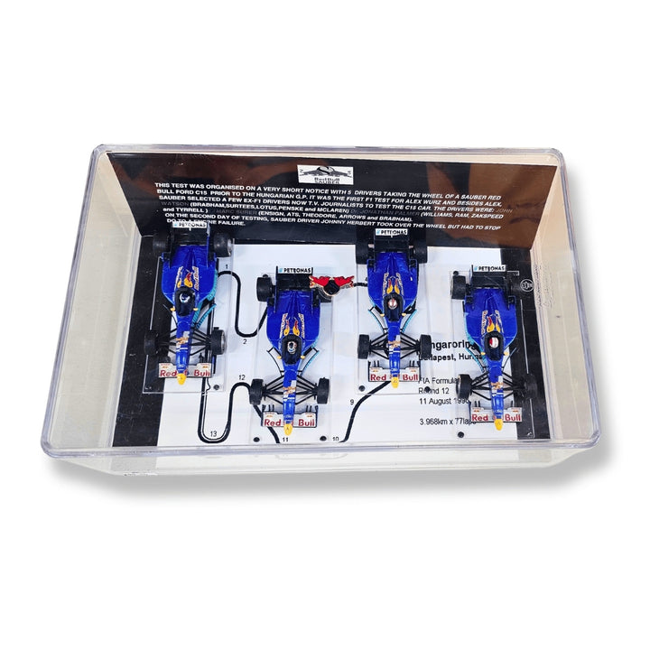 1996 Sauber Petronas Red Bull Ford C15 Hungarian GP Test 1:43 4-Car Diorama  Set -  Top