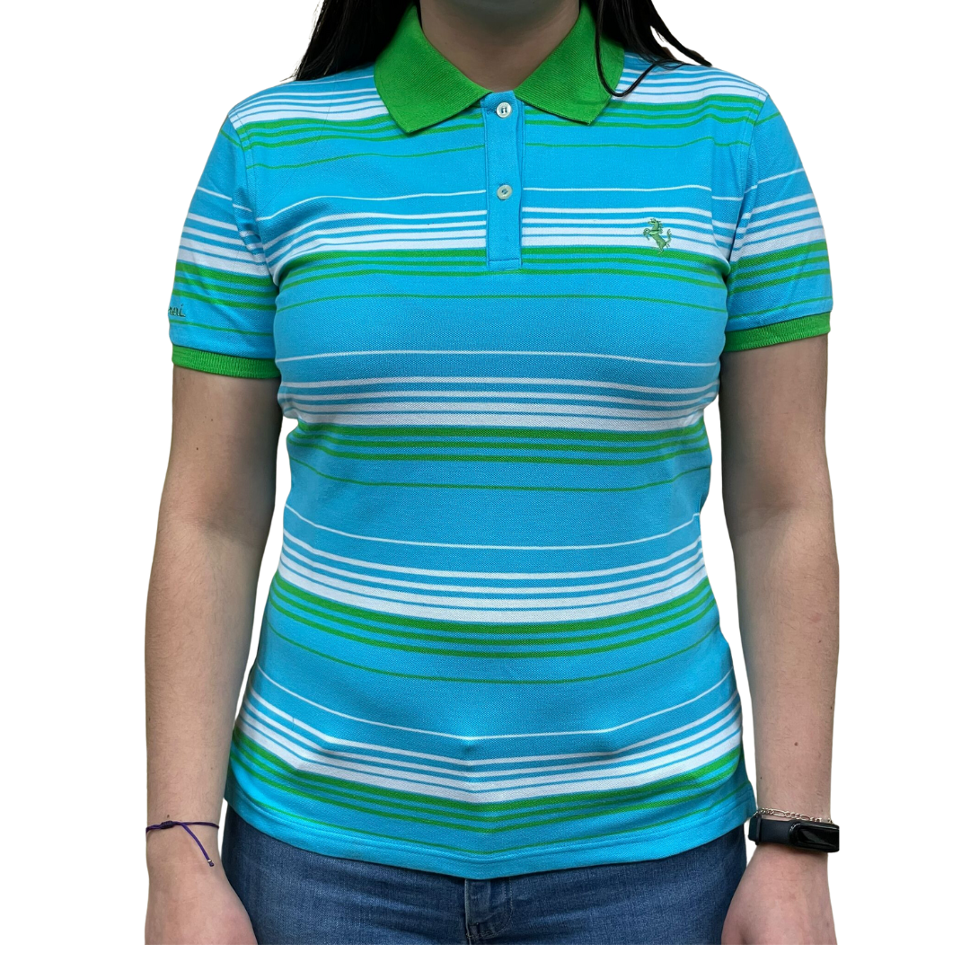 Scuderia Ferrari F1™ Polo Striped Women - Turquoise