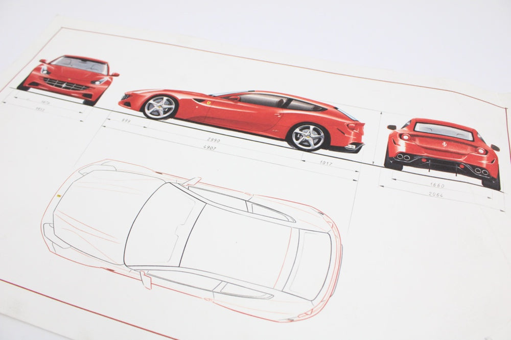 Ferrari FF Exotic Car Lithograph