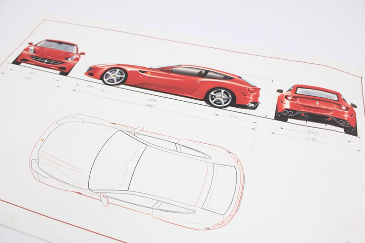 Ferrari FF Exotic Car Lithograph