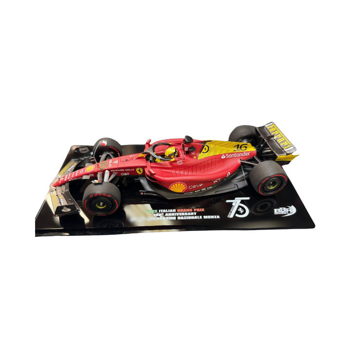 2022 Scuderia Ferrari HP F1™ Team Charles Leclerc 2022 Monza GP 2nd Place & Pole 100th Anniversary Model - Red/Yellow