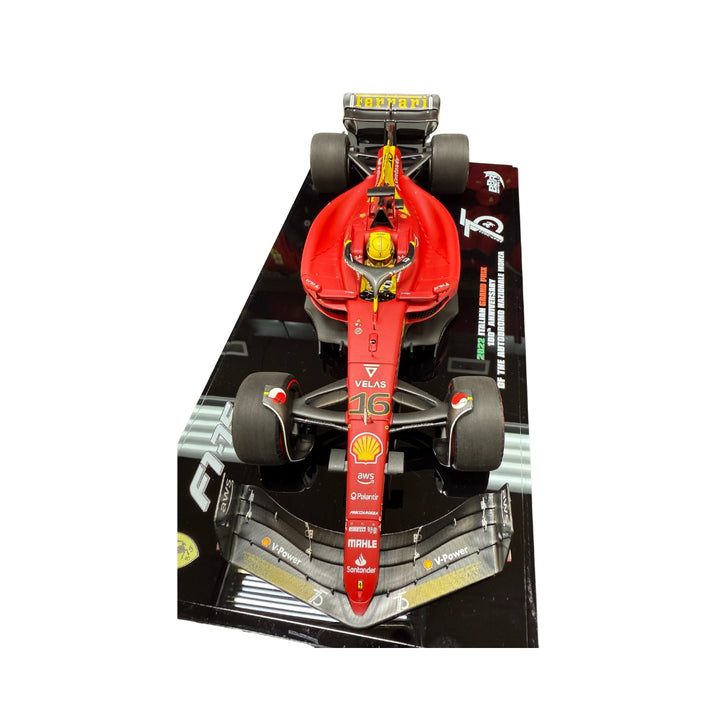 2022 Scuderia Ferrari HP F1™ Team Charles Leclerc 2022 Monza GP 2nd Place & Pole 100th Anniversary Model - Red/Yellow