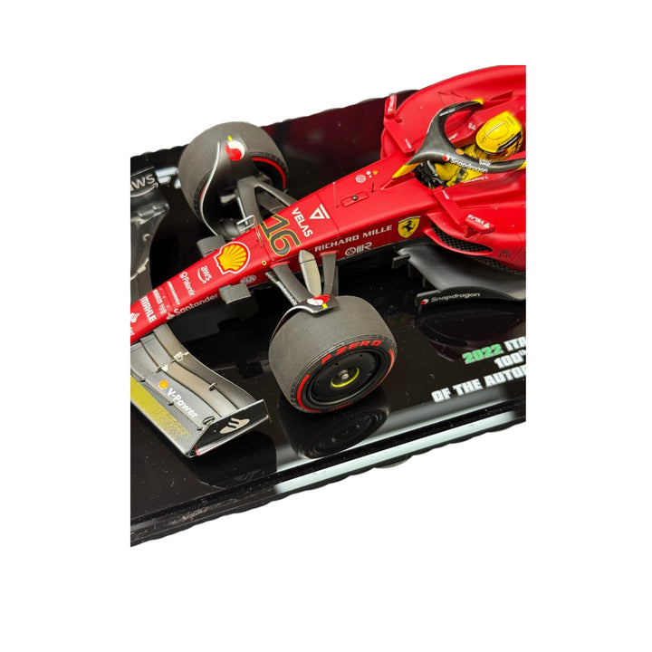 2022 Scuderia Ferrari HP F1™ Team Charles Leclerc 2022 Monza GP 2nd Place & Pole 100th Anniversary Model - Red/Yellow