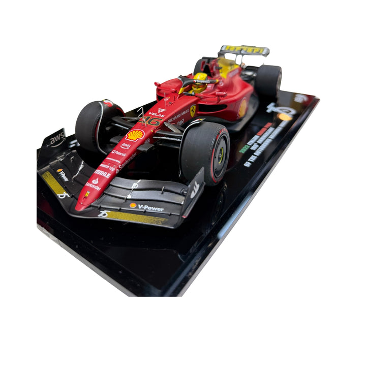 2022 Scuderia Ferrari HP F1™ Team Charles Leclerc 2022 Monza GP 2nd Place & Pole 100th Anniversary Model - Red/Yellow