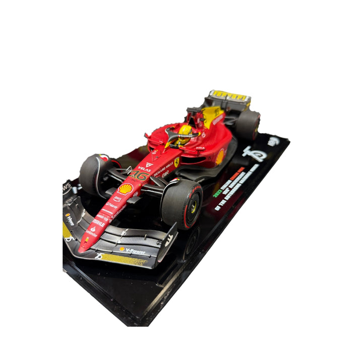 2022 Scuderia Ferrari HP F1™ Team Charles Leclerc 2022 Monza GP 2nd Place & Pole 100th Anniversary Model - Red/Yellow