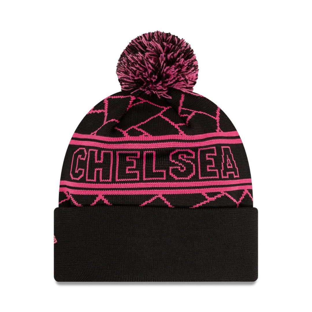 Bonnet en tricot pour adulte Chelsea FC Lion Crest 2025 - Noir