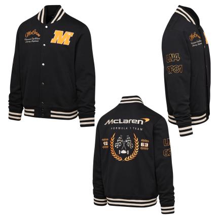 2025 McLaren F1™ Team Auto Racing Car Men's Varsity Jacket - Black