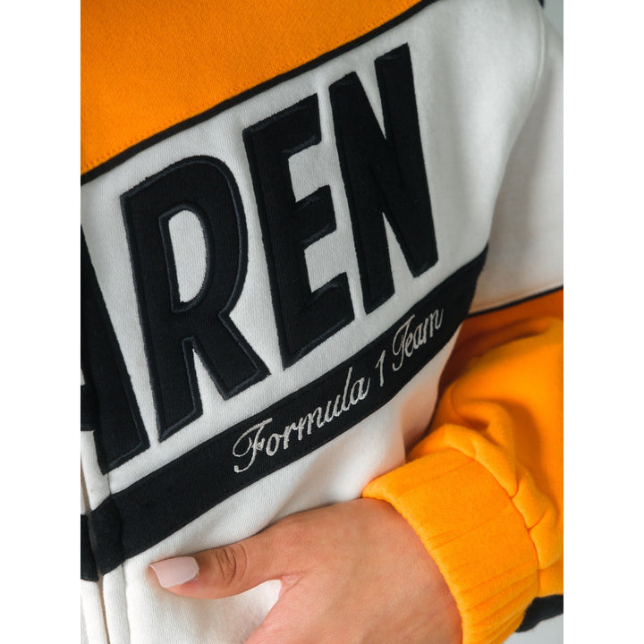 Genuine 2025 McLaren F1™ Team Top Speed Women's Fleece Track Jacket - Papaya/Beige