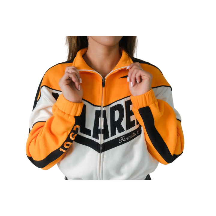 2025 McLaren F1™ Team Top Speed Women's Fleece Track Fully Embroidered Jacket - Papaya