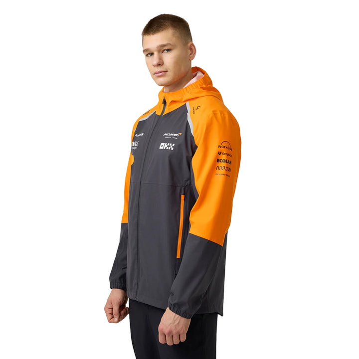 2025 McLaren F1™ Team Waterproof Rain Jacket Unisex - Papaya