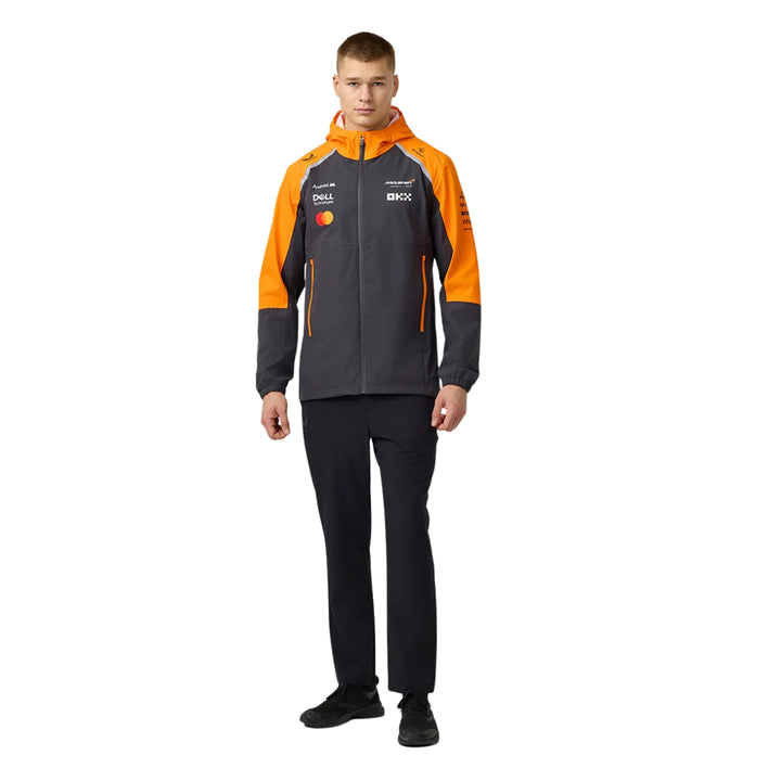 2025 McLaren F1™ Team Waterproof Rain Jacket Unisex - Papaya