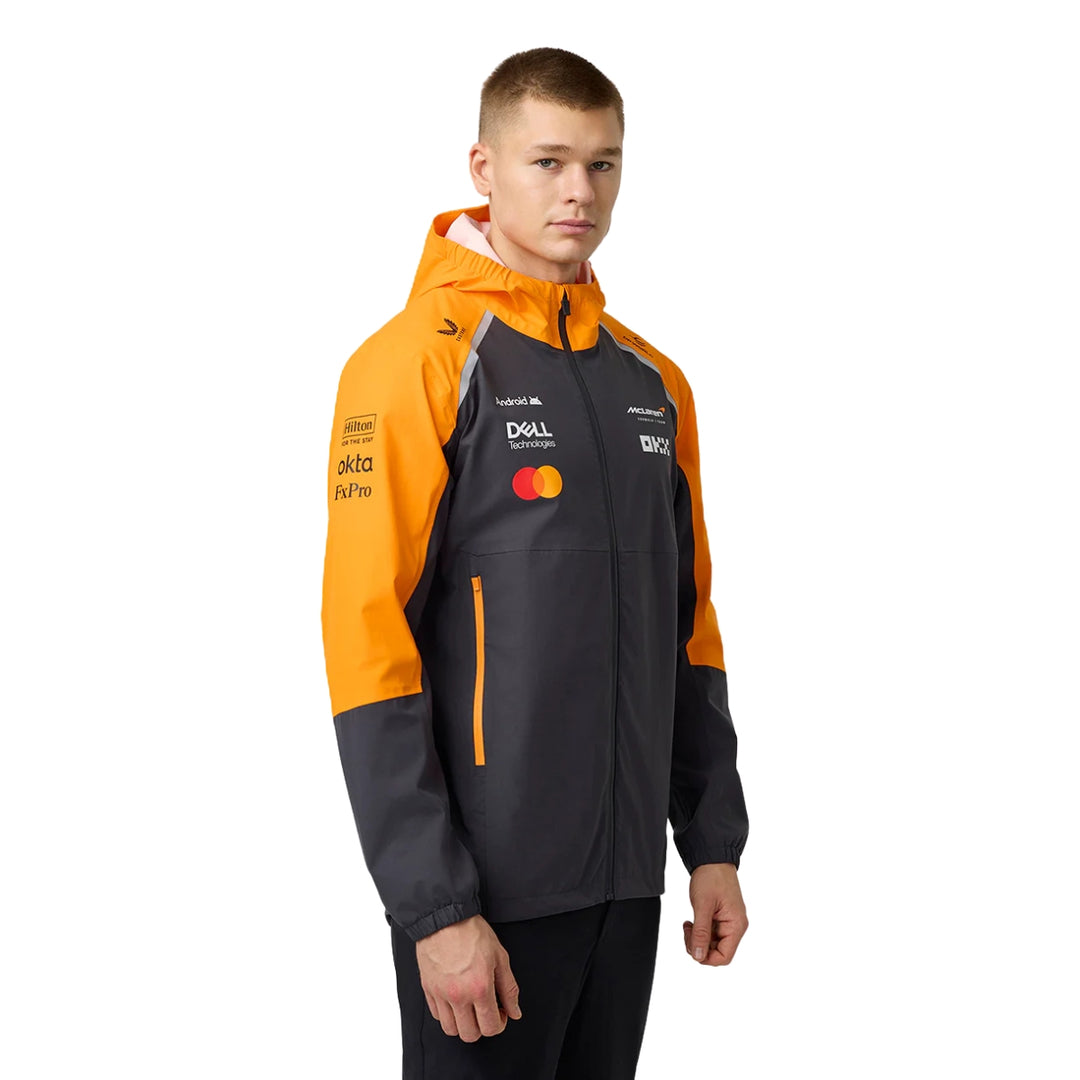 2025 McLaren F1™ Team Waterproof Rain Jacket Unisex - Papaya