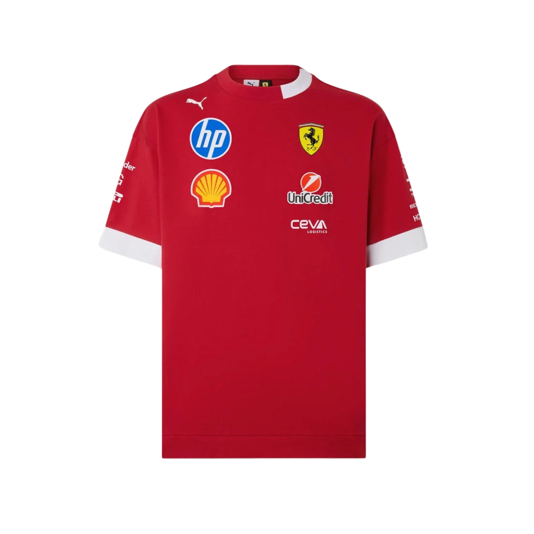 2025 Scuderia Ferrari F1™ HP Team Oversized Driver Men's T-Shirt - Dark Cherry