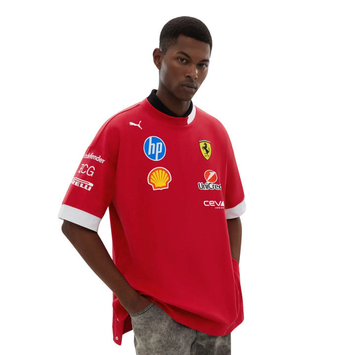2025 Scuderia Ferrari F1™ HP Team Oversized Driver Men's T-Shirt - Dark Cherry