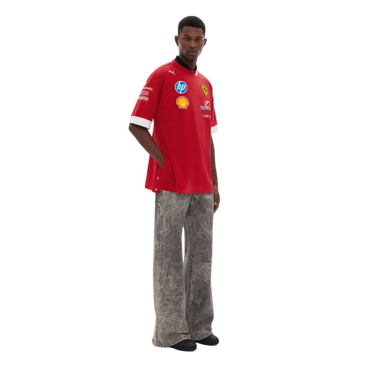 2025 Scuderia Ferrari F1™ HP Team Oversized Driver Men's T-Shirt - Dark Cherry