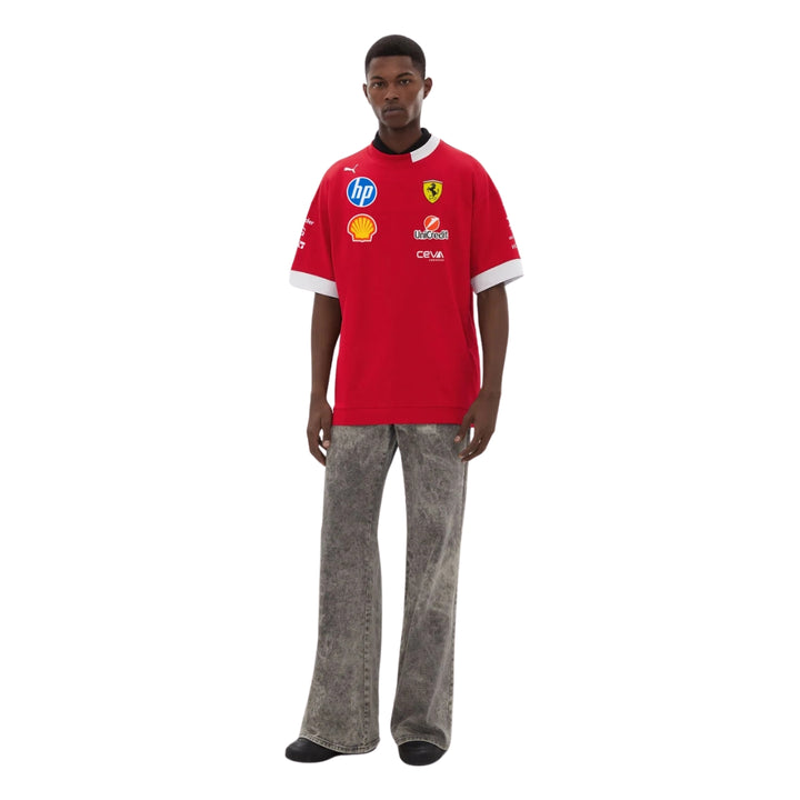 2025 Scuderia Ferrari F1™ HP Team Oversized Driver Men's T-Shirt - Dark Cherry