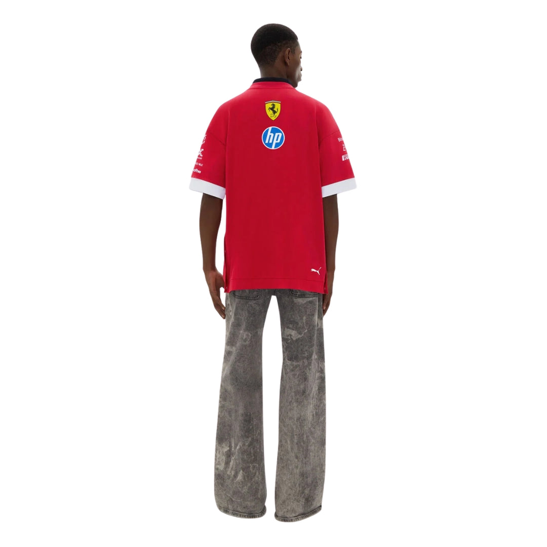2025 Scuderia Ferrari F1™ HP Team Oversized Driver Men's T-Shirt - Dark Cherry