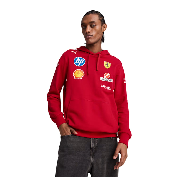 2025 Scuderia Ferrari HP F1™ Team Hoodie Men's Sweatshirt - Dark Cherry Red