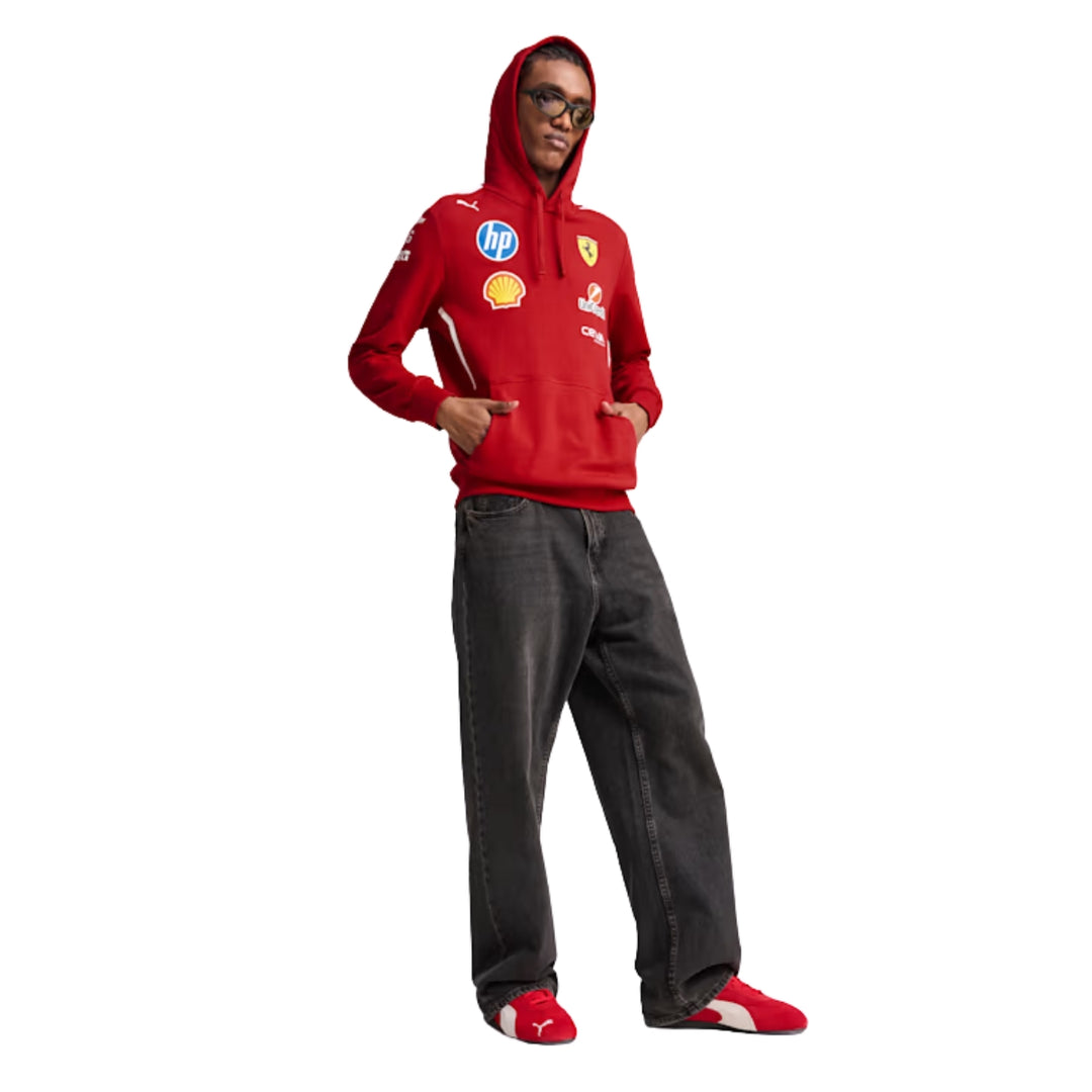 2025 Scuderia Ferrari HP F1™ Team Hoodie Men's Sweatshirt - Dark Cherry Red