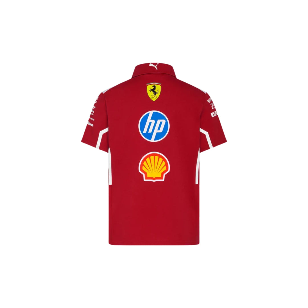 2025 Scuderia Ferrari F1™ Team Men's Polo - Dark Cherry Red