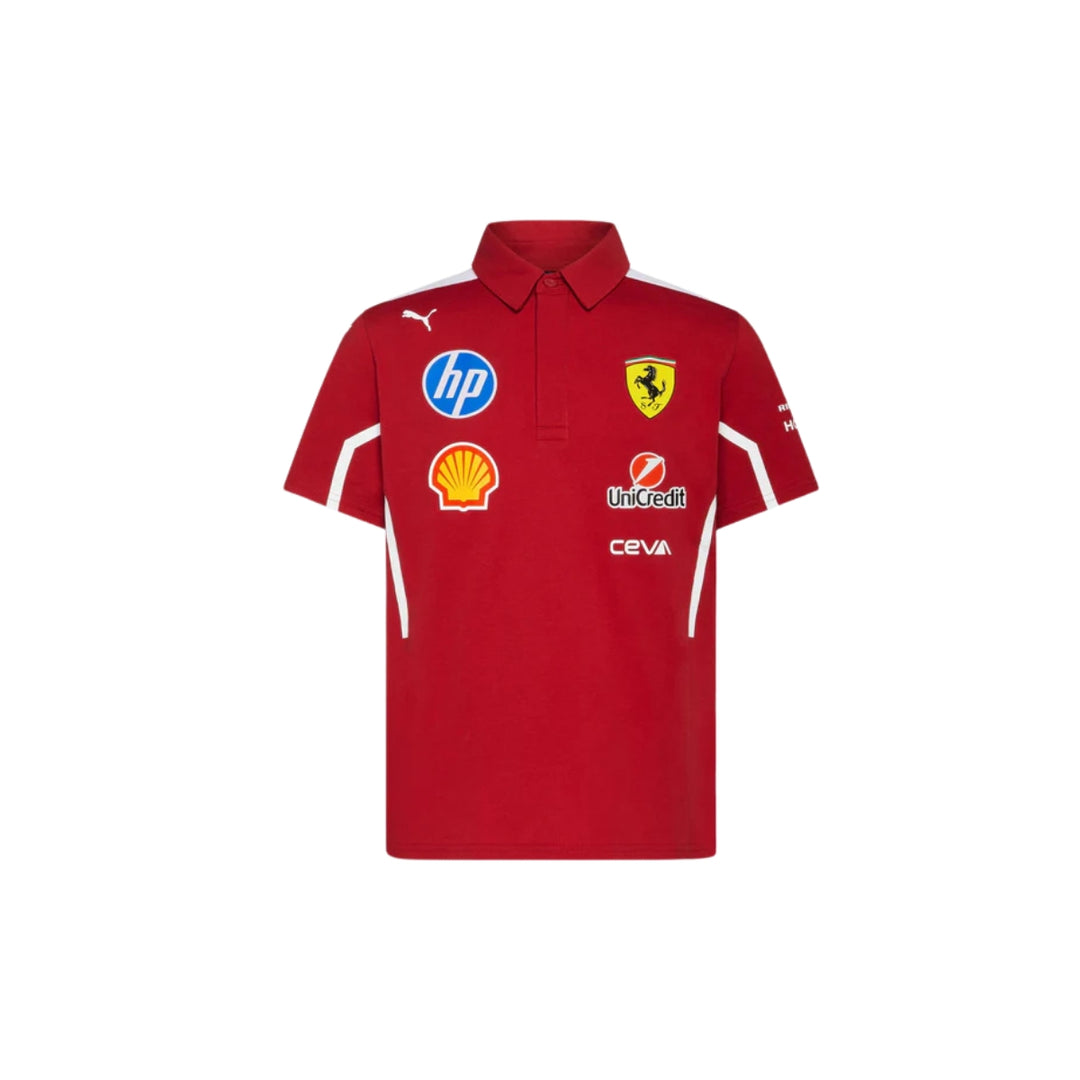 2025 Scuderia Ferrari F1™ Team Men's Polo - Dark Cherry Red