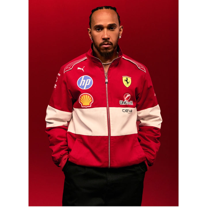 2025 Scuderia Ferrari F1™ Team Men's Lewis Hamilton Jacket - Dark Cherry