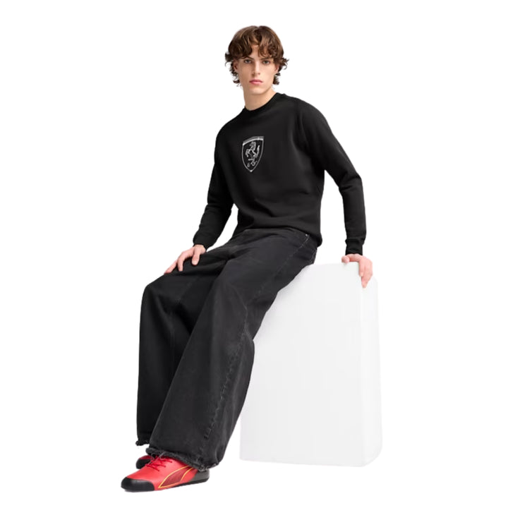 Scuderia Ferrari F1™ Team Race Big Shield Crew Men's Sweatshirt - Black / Red