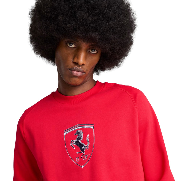 Scuderia Ferrari F1™ Team Race Big Shield Crew Men's Sweatshirt - Black / Red