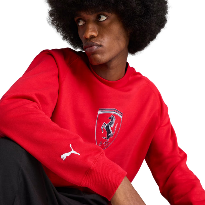Scuderia Ferrari F1™ Team Race Big Shield Crew Men's Sweatshirt - Black / Red
