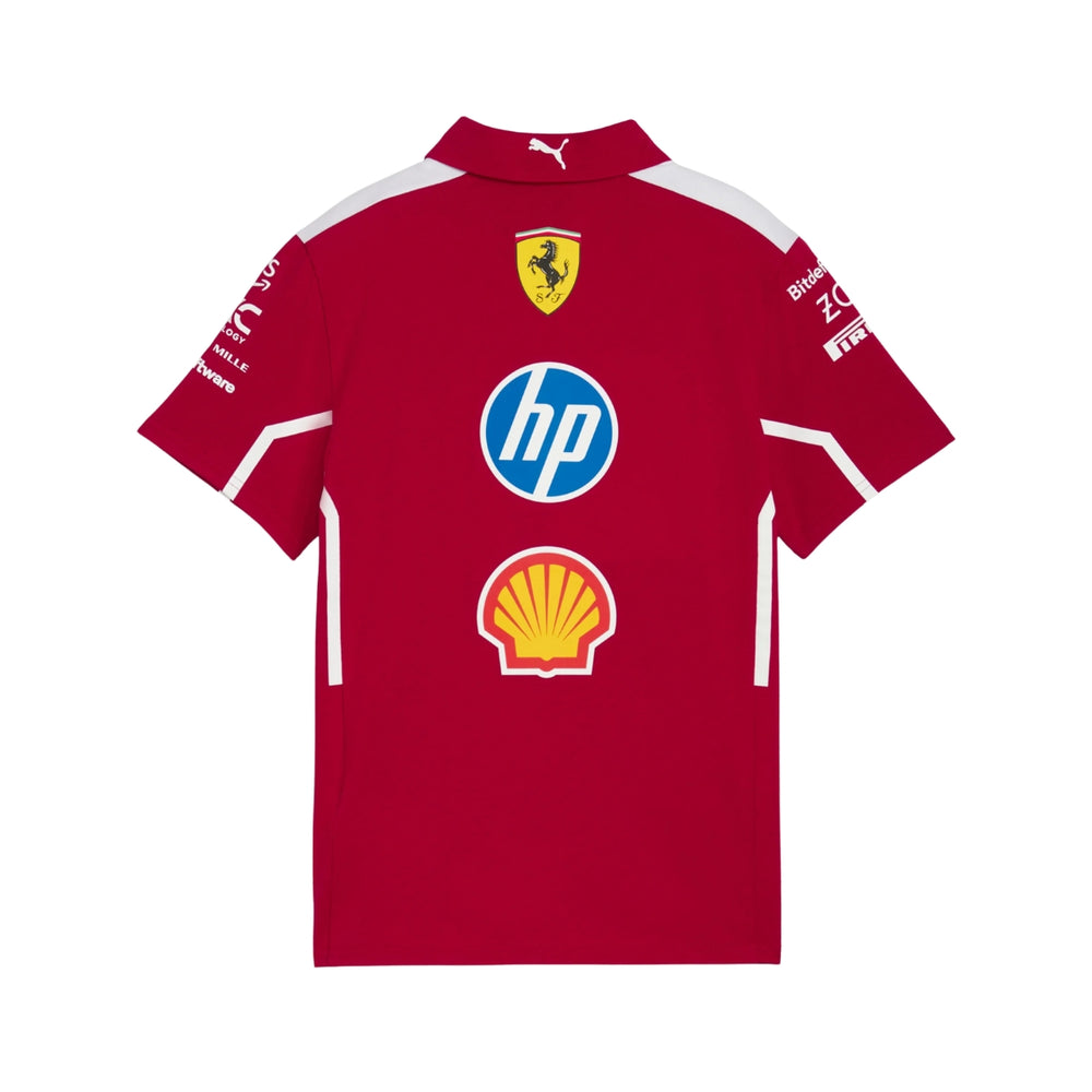 2025 Scuderia Ferrari HP F1™ Team Kid's Polo Youth - Dark Cherry Red