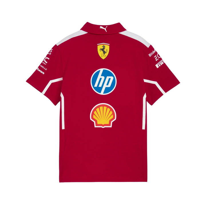 2025 Scuderia Ferrari HP F1™ Team Kid's Polo Youth - Dark Cherry Red