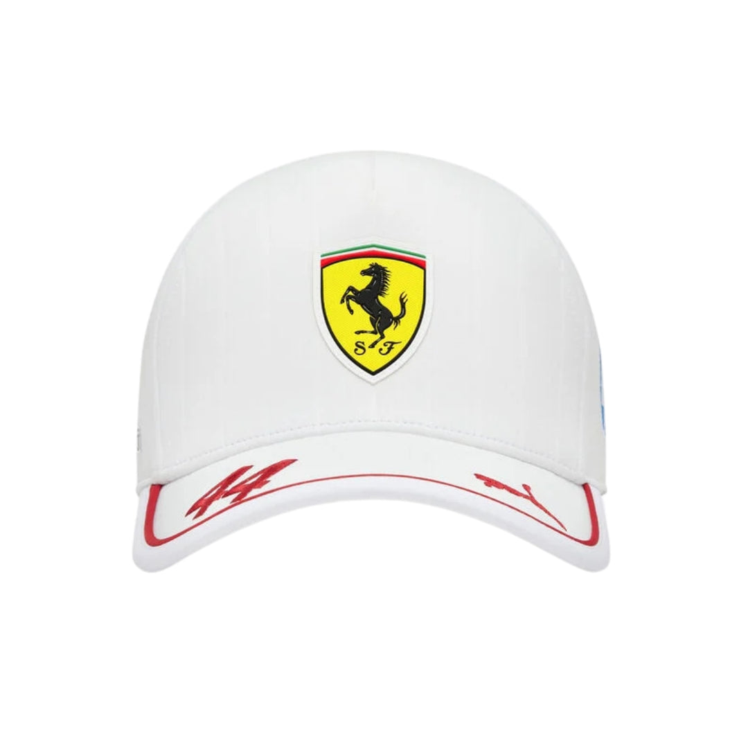 2025 Scuderia Ferrari HP F1™ Team Lewis Hamilton Miami GP Adult Baseball Cap - White