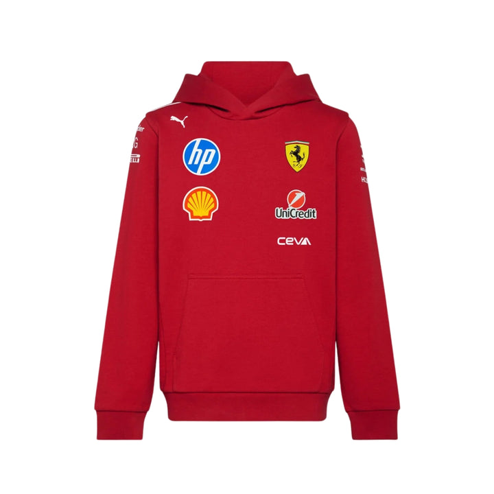 2025 Scuderia Ferrari HP F1™ Team Hoodie Youth Sweatshirt Kids - Dark Cherry Red