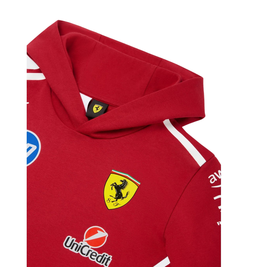 2025 Scuderia Ferrari HP F1™ Team Hoodie Youth Sweatshirt Kids - Dark Cherry Red