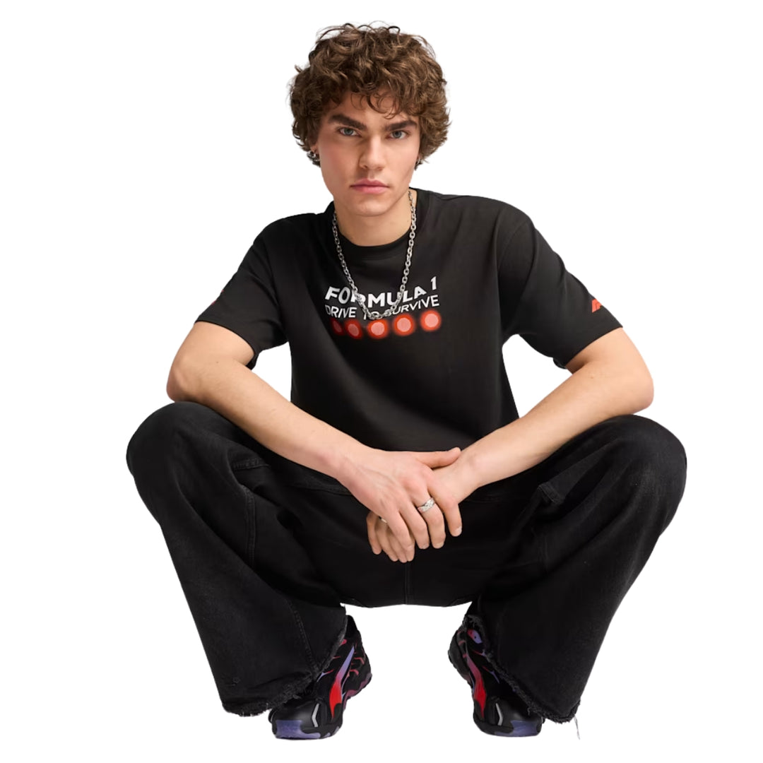 2025 F1® Collection X Puma Drive To Survive Adult  T-Shirt - Black
