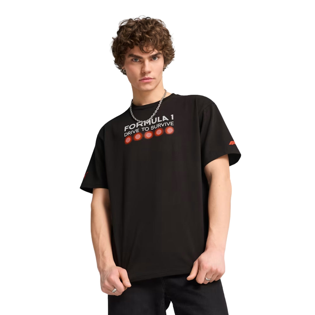 2025 F1® Collection X Puma Drive To Survive Adult  T-Shirt - Black