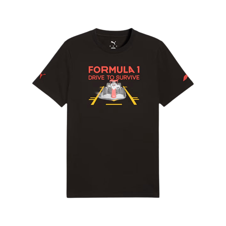 2025 F1™ Collection X Puma "Drive To Survive" Race Adult  T-Shirt - Black
