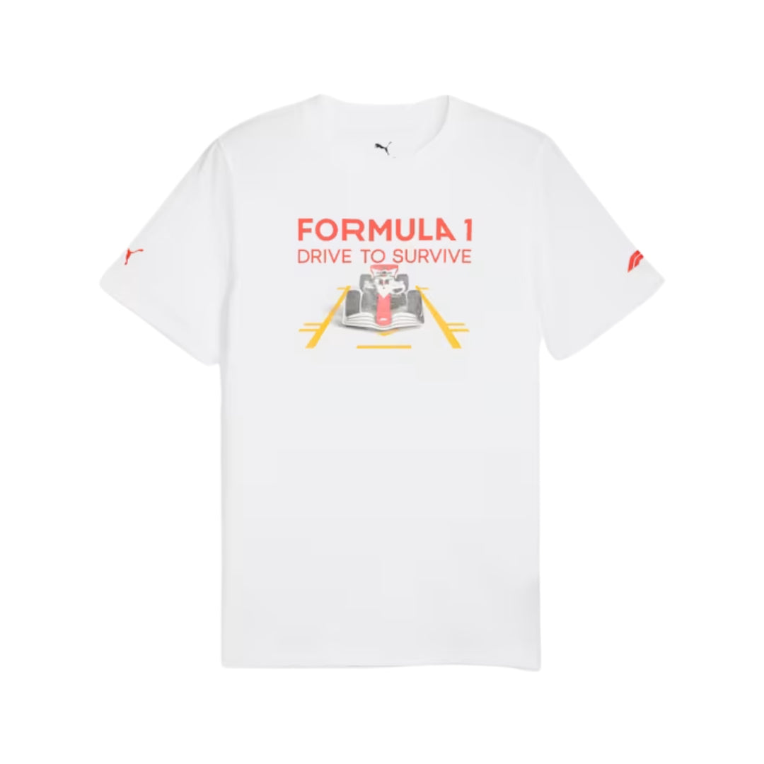 2025 F1™ Collection X Puma "Drive To Survive" Race Adult  T-Shirt - White