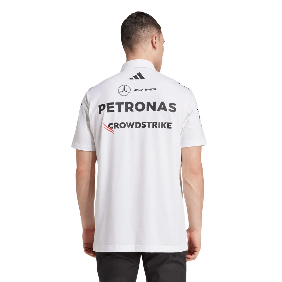 2025 Mercedes-AMG F1™ Team x Adidas Long Sleeve Team Men's Polo - White