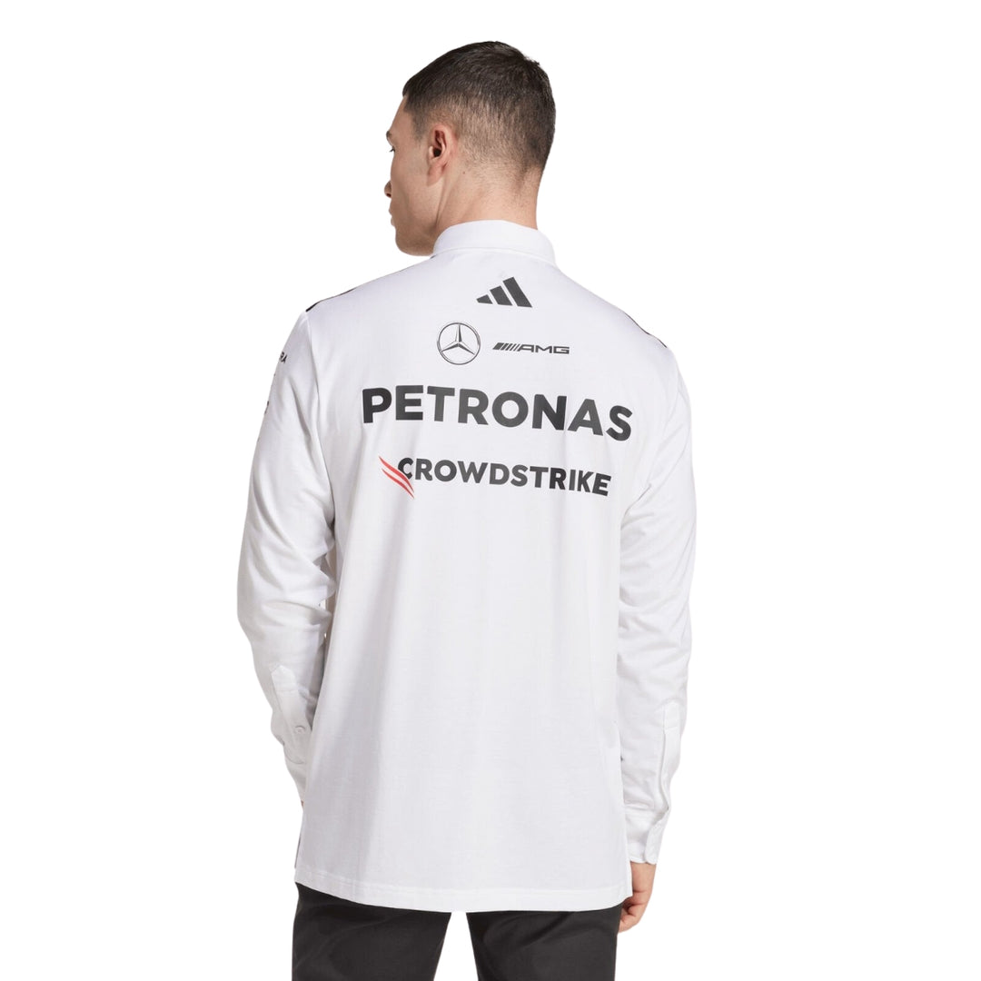 2025 Mercedes-AMG F1™ Team x Adidas Long Sleeve Team Men's Polo - White