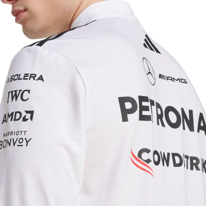 2025 Mercedes-AMG F1™ Team x Adidas Long Sleeve Team Men's Polo - White