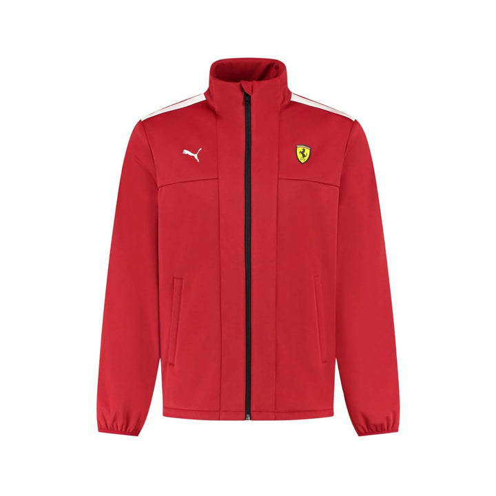 2025 Scuderia Ferrari F1™ Team Logo FW Men's Softshell Jacket - Black / Dark Cherry