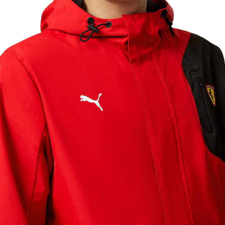 2025 Scuderia Ferrari F1™ Team Logo Men's Rain Jacket - Red
