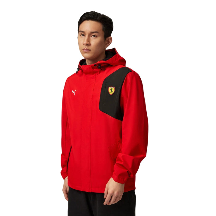 2025 Scuderia Ferrari F1™ Team Logo Men's Rain Jacket - Red